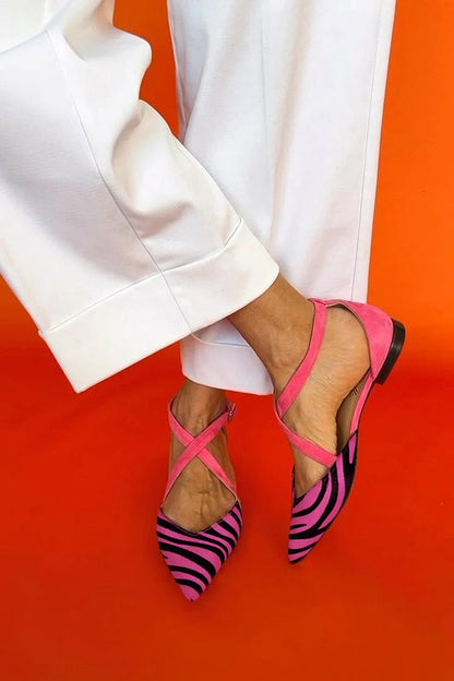 ZEBRINA™ | Płaskie buty na paskach
