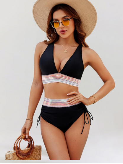 HAILEY - Zestaw bikini z wysokim stanem i modelującym brzuch