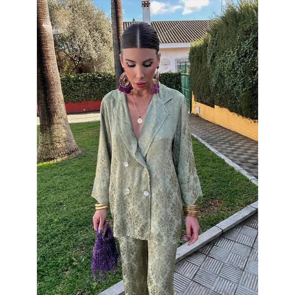 Ksenia | Elegancki żakardowy blezer