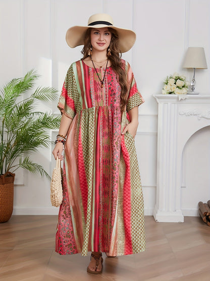 Honorata – Sukienka Maxi W Plemiennym Stylu