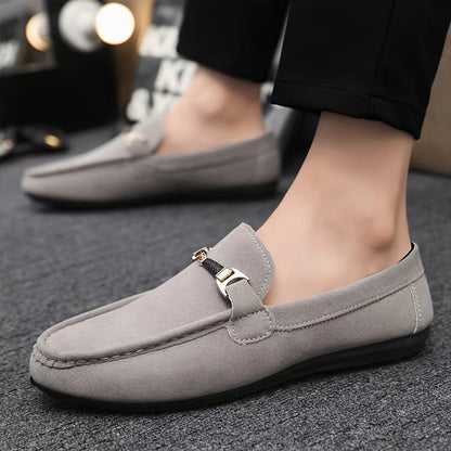 Oskar - Eleganckie Mokasyny z Metalicznym Detalem