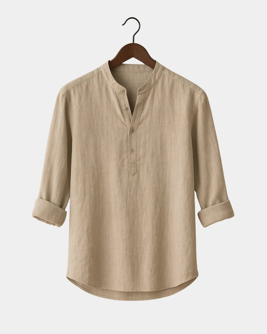 Marek – Lniana Koszula Khaki