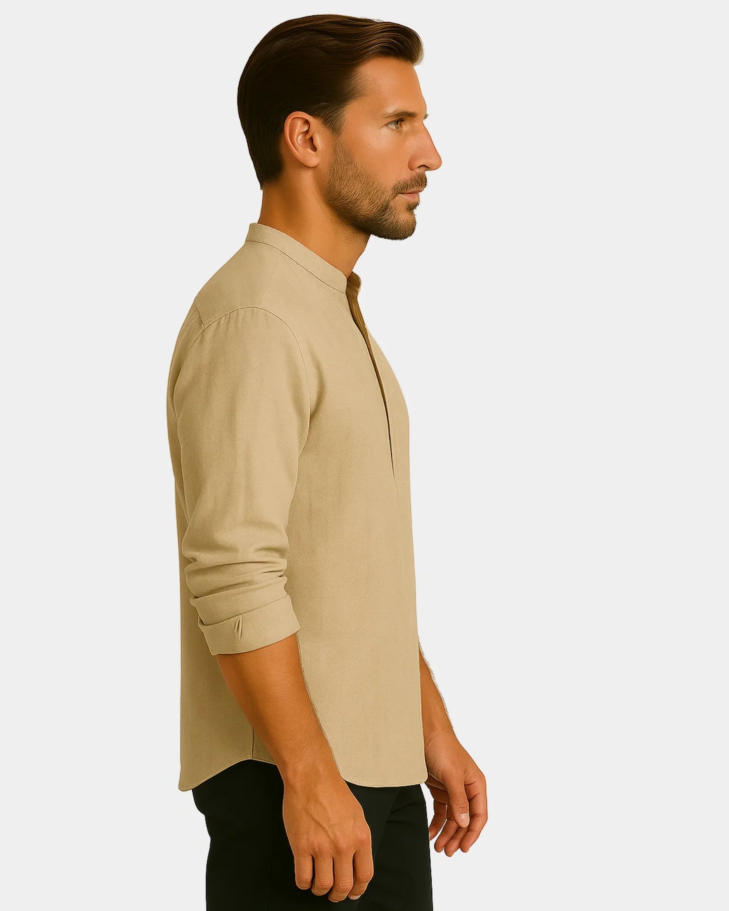 Marek – Lniana Koszula Khaki