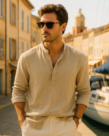 Marek – Lniana Koszula Khaki