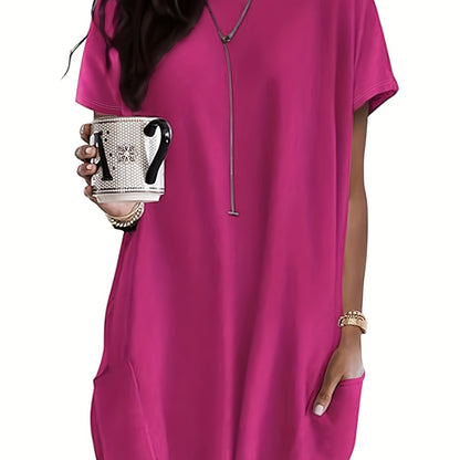 Karina – Luźna Koszulka Plus Size Z Kieszeniami