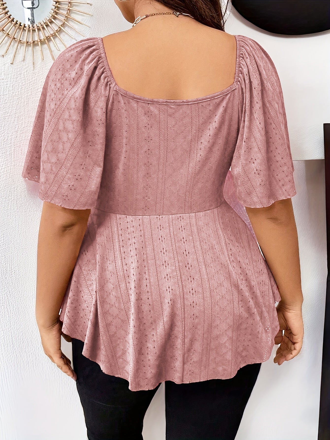 Barbara – Plus Size Koszulka Z Haftem