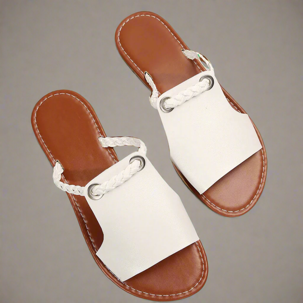 Katelina | Płaskie kapcie z materiału premium