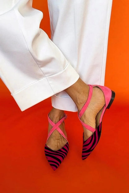 ZEBRINA™ | Płaskie buty na paskach