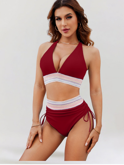 HAILEY - Zestaw bikini z wysokim stanem i modelującym brzuch