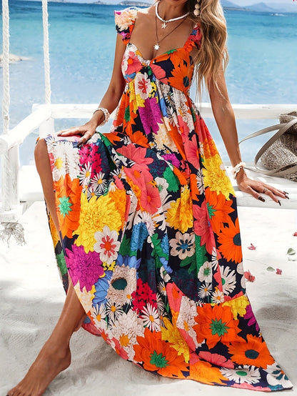 Kinga – Błyszcząca Sukienka Maxi Z Odsłoniętymi Ramionami