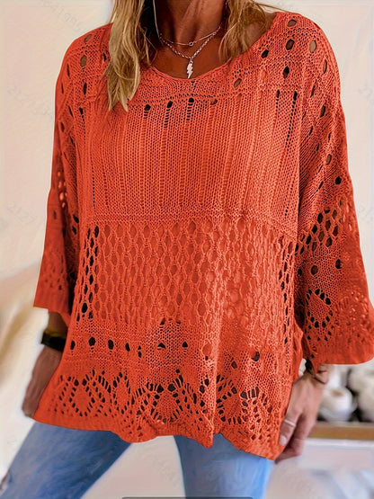 Klaudia – Plus Size Bluza Z Wycięciami