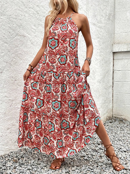 Natalia – Sukienka Halter Z Falbanką