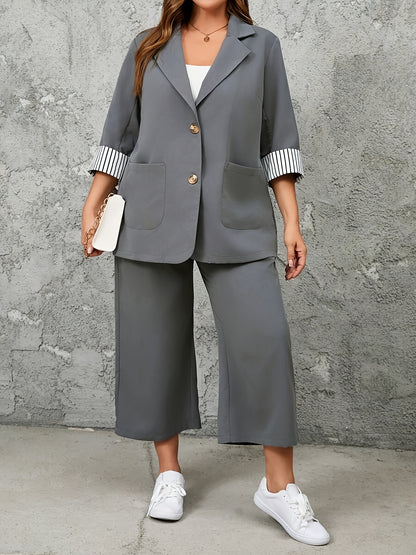 Marlena - Elegancki Zestaw z Blazerem
