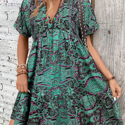Cecylia – Sukienka Plus Size Z Falbanką