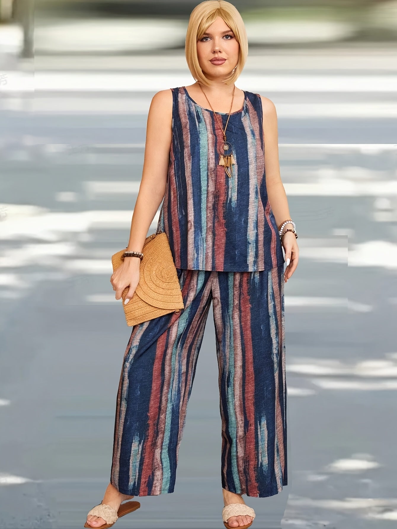 Klaudia - Elegancki Bezrękawnikowy Garnitur