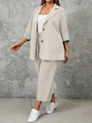 Marlena - Elegancki Zestaw z Blazerem