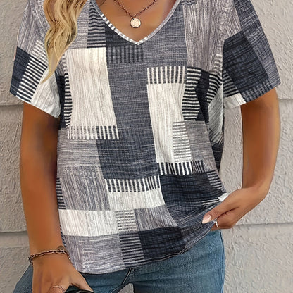 Danuta – Plus Size Top Patchworkowy