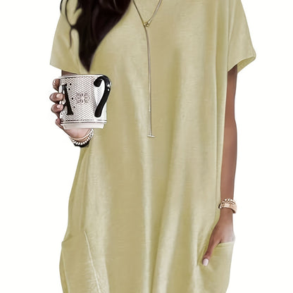 Karina – Luźna Koszulka Plus Size Z Kieszeniami