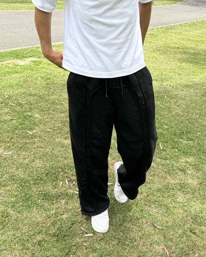 Nils | Spodnie dresowe typu oversize z retro splicingiem