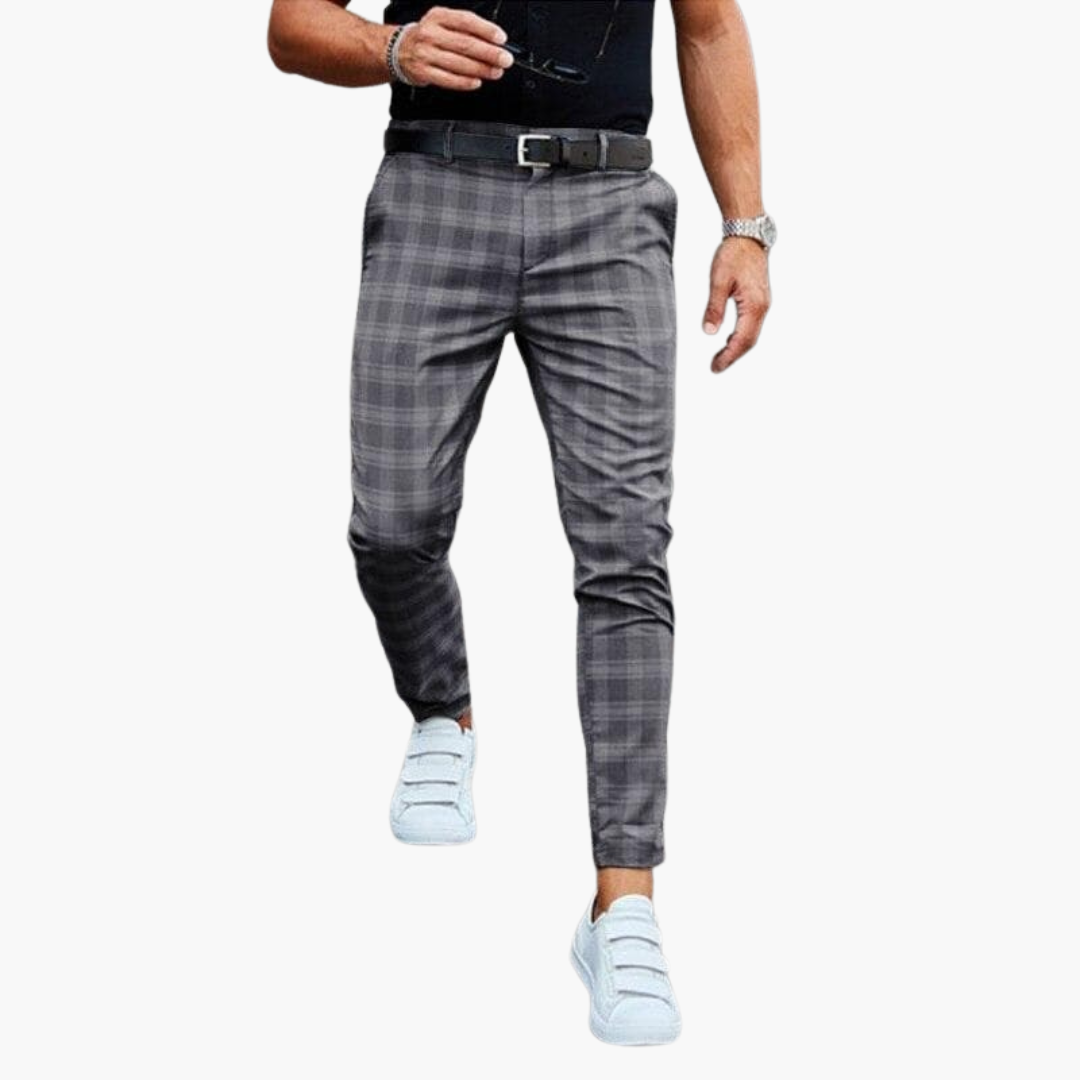 Roy | Spodnie chino w kratkę dla mężczyzn