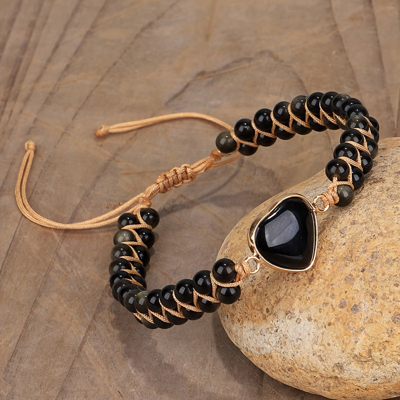 Magdalena - Czarna Dwuwarstwowa Bransoletka