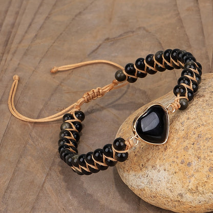 Magdalena - Czarna Dwuwarstwowa Bransoletka