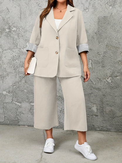 Marlena - Elegancki Zestaw z Blazerem