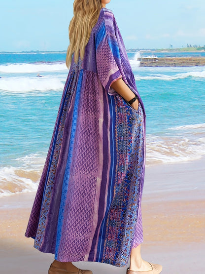 Honorata – Sukienka Maxi W Plemiennym Stylu