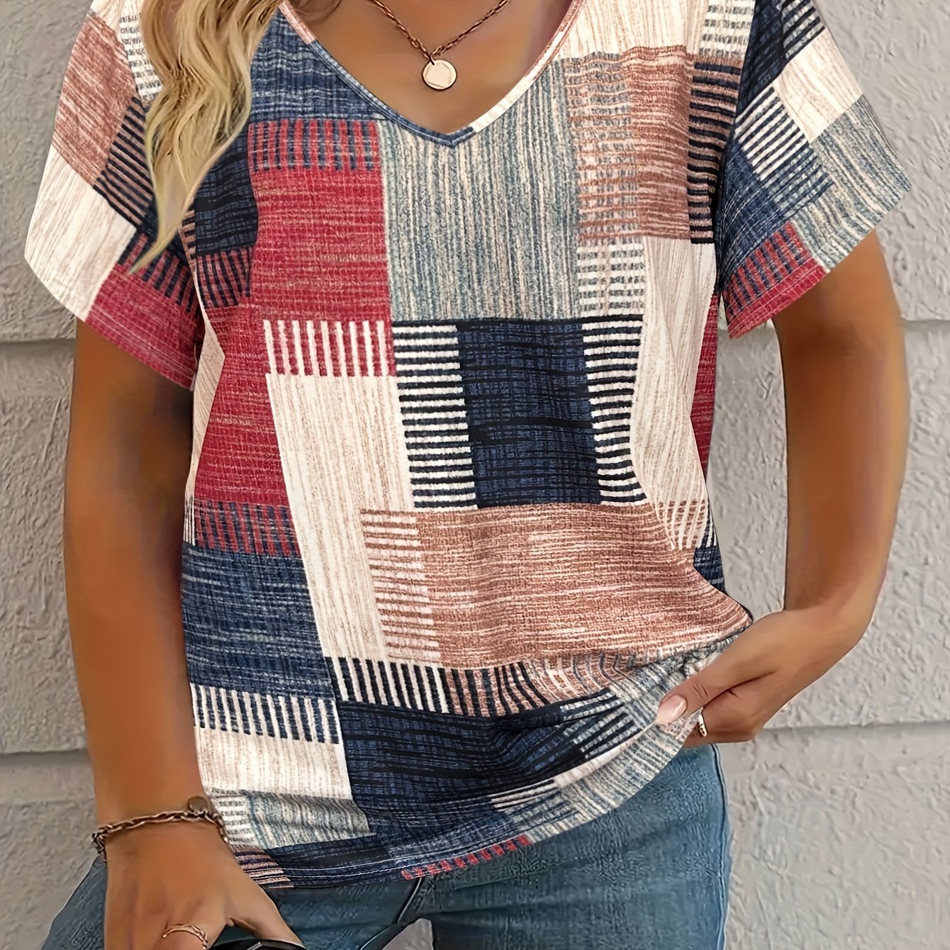 Danuta – Plus Size Top Patchworkowy