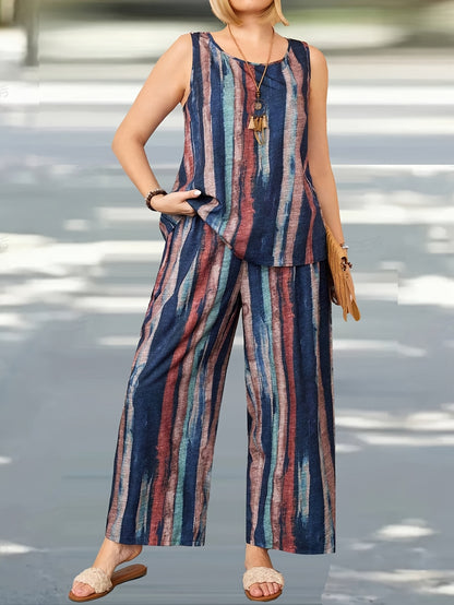 Klaudia - Elegancki Bezrękawnikowy Garnitur