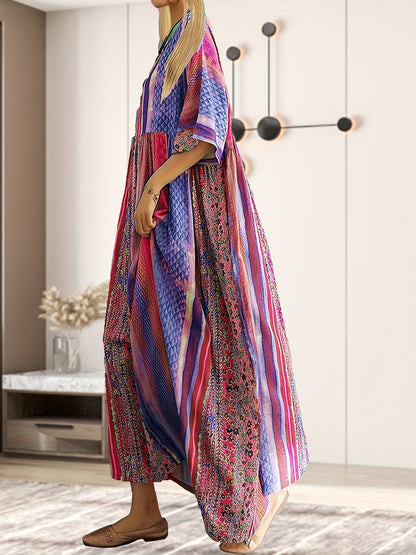 Honorata – Sukienka Maxi W Plemiennym Stylu