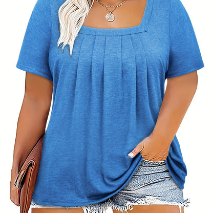 Karina – Plus Size Bluzka Kwadratowy Dekolt