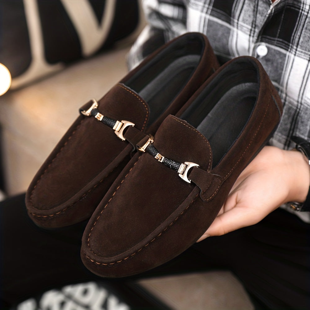 Oskar - Eleganckie Mokasyny z Metalicznym Detalem