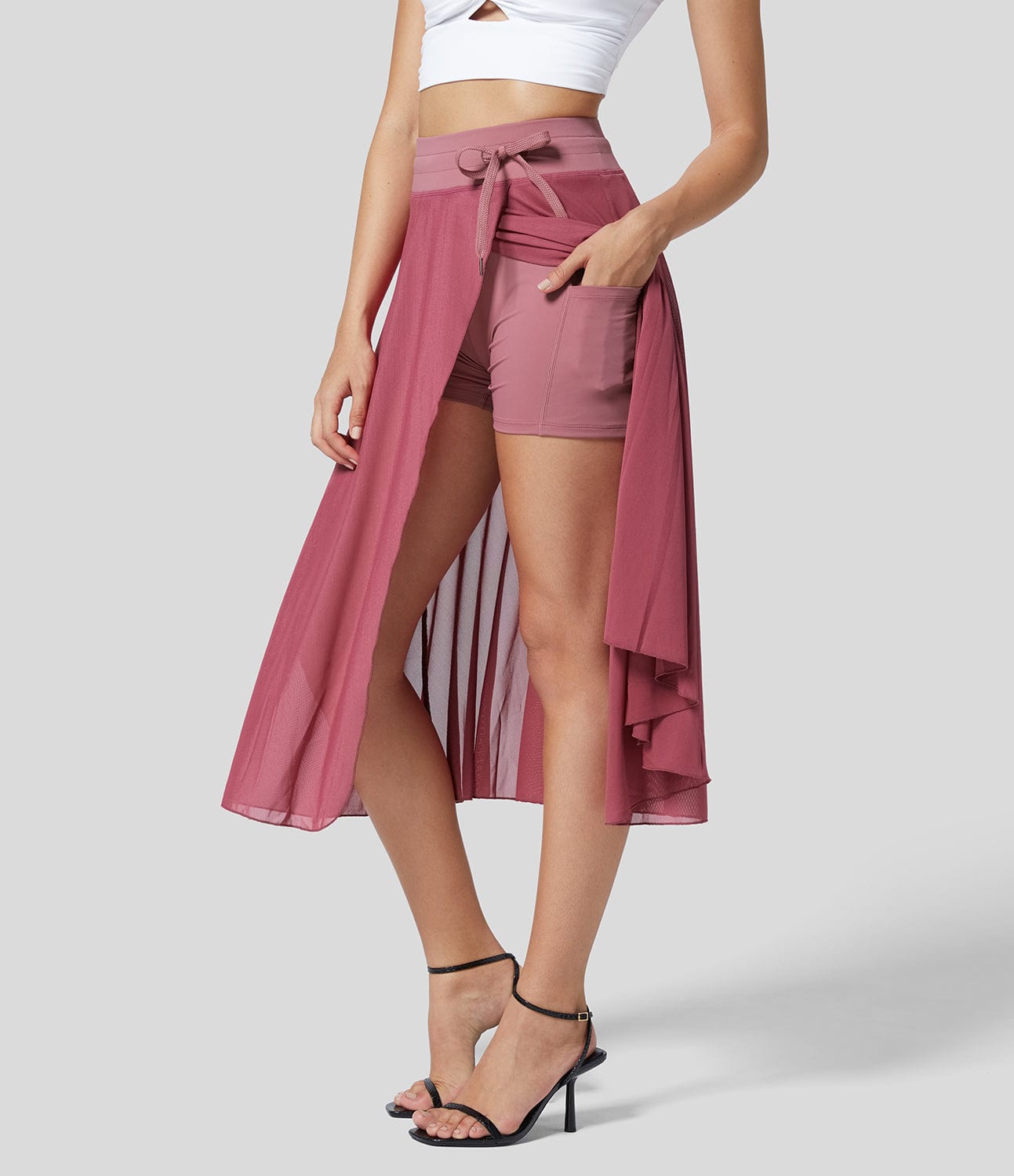Spódnica midi 2 w 1 Livia