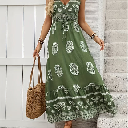 Natalia – Sukienka Maxi Z Falbanką