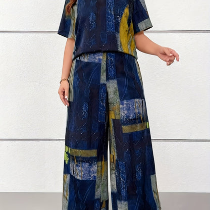 Kinga - Vintage Zestaw z Krótkim Rękawem