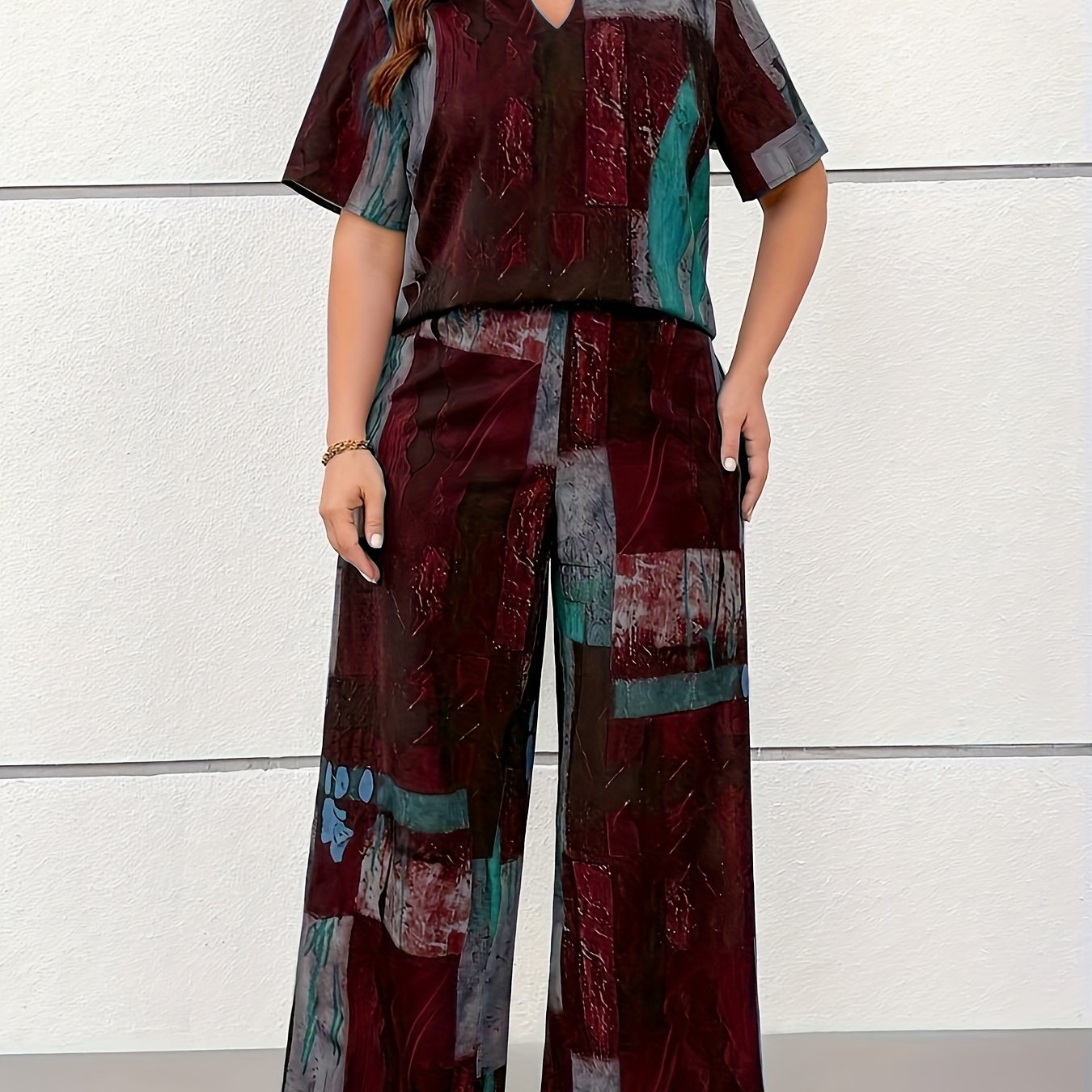 Kinga - Vintage Zestaw z Krótkim Rękawem