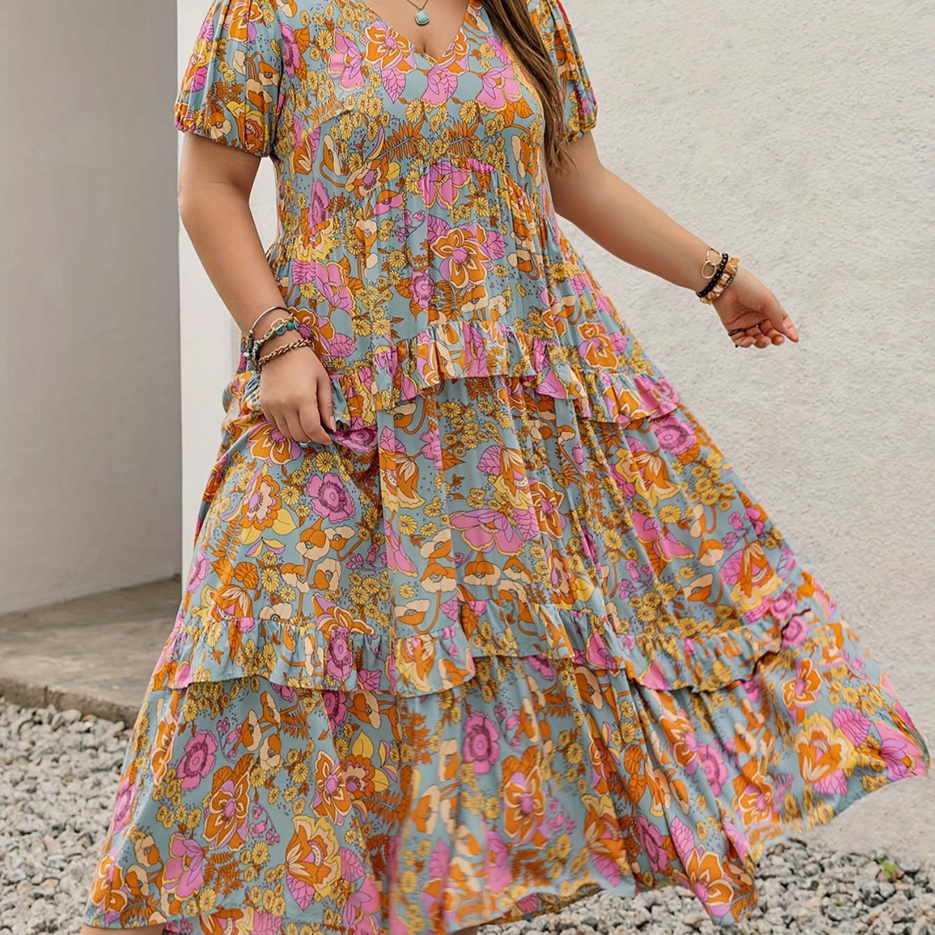 Sabina – Sukienka Boho Z Plisami