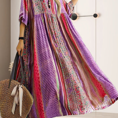 Honorata – Sukienka Maxi W Plemiennym Stylu