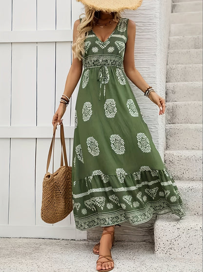 Natalia – Sukienka Maxi Z Falbanką