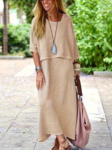 Marlena - Zestaw Letni z Sukienką Bez Rękawów