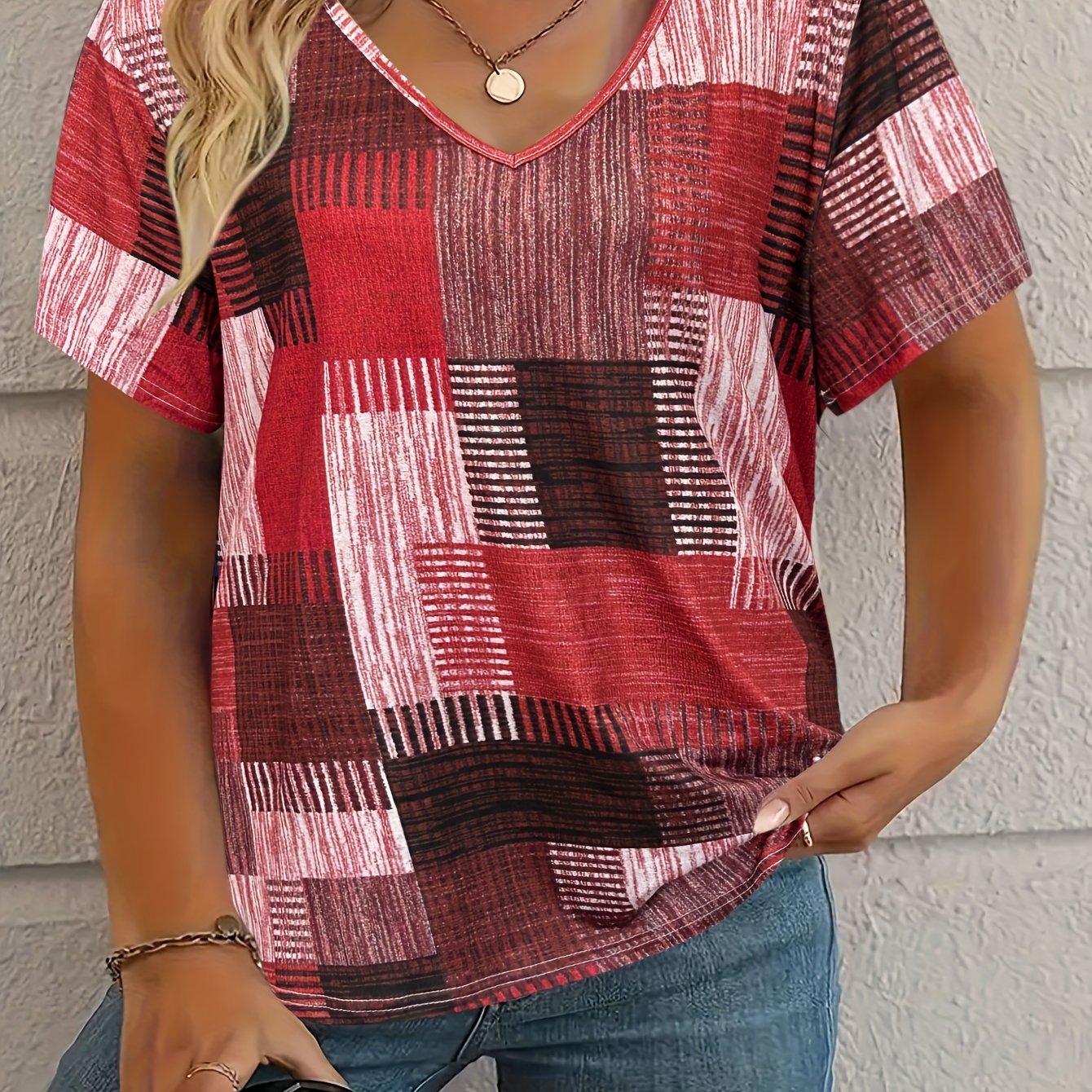 Danuta – Plus Size Top Patchworkowy