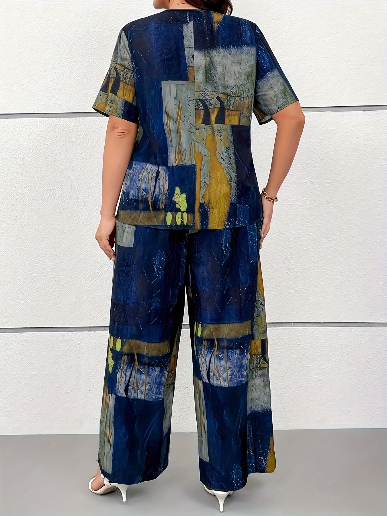 Kinga - Vintage Zestaw z Krótkim Rękawem