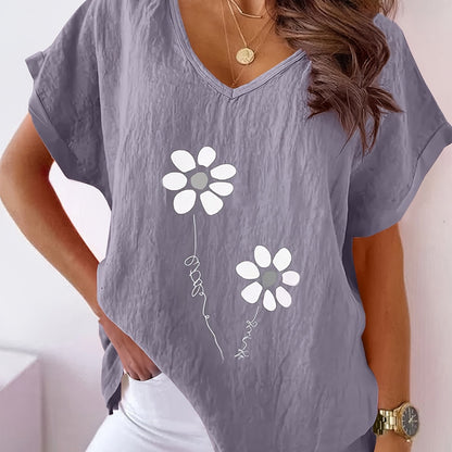 Zofia – Bluzka Plus Size W Kwiaty