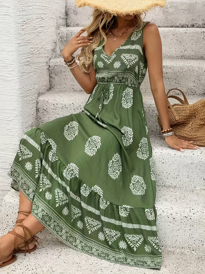 Natalia – Sukienka Maxi Z Falbanką