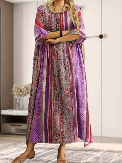 Honorata – Sukienka Maxi W Plemiennym Stylu
