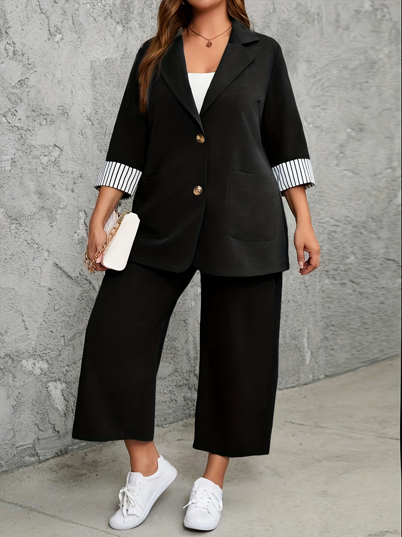Marlena - Elegancki Zestaw z Blazerem