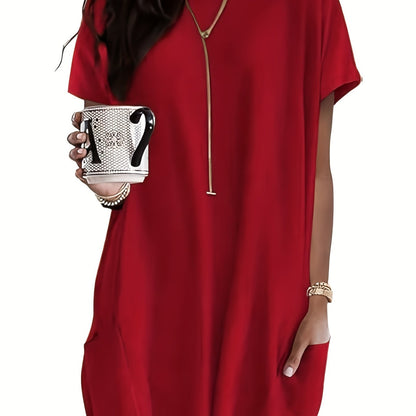 Karina – Luźna Koszulka Plus Size Z Kieszeniami