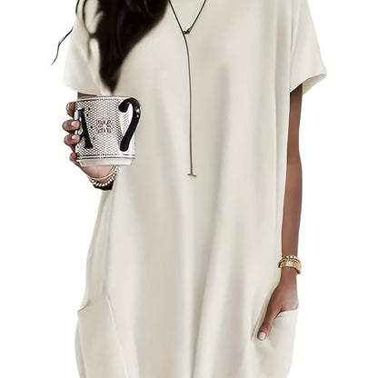 Karina – Luźna Koszulka Plus Size Z Kieszeniami