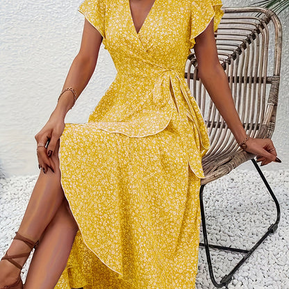 Lilianna / Czerwona Sukienka Kwiatowa